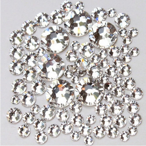 NEW(ss3/ss4/ss5/ss6/ ss8 /ss10 ) 1440pcs Crystal Rhinestones for Nail Art Flat Back Non Hotfix Glue on Nail Art Decoration NRS01