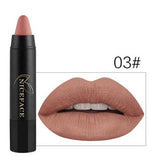 NICEFACE Lipstick Pencil Cosmetics Matte Lips Pigment Nude Lipstick Long Lasting Matte Lipstick Pencil  Makeup