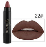 NICEFACE Lipstick Pencil Cosmetics Matte Lips Pigment Nude Lipstick Long Lasting Matte Lipstick Pencil  Makeup