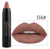 NICEFACE Lipstick Pencil Cosmetics Matte Lips Pigment Nude Lipstick Long Lasting Matte Lipstick Pencil  Makeup