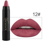 NICEFACE Lipstick Pencil Cosmetics Matte Lips Pigment Nude Lipstick Long Lasting Matte Lipstick Pencil  Makeup