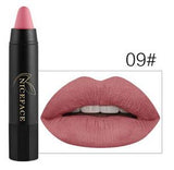 NICEFACE Lipstick Pencil Cosmetics Matte Lips Pigment Nude Lipstick Long Lasting Matte Lipstick Pencil  Makeup