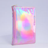 NICOLE DIARY 72 Slots Holographic Stamping Plate Case Laser Silver Pink Rectangle Round Nail Art Plate Organizer Holder Bag