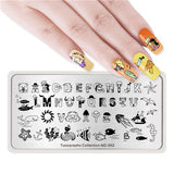 NICOLE DIARY Nail Stamping Image Plate Typography Dreamcatcher Tattoo Nature Animal Nail Art Stamp Template Stencil Nails Tool
