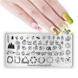 NICOLE DIARY Nail Stamping Image Plate Typography Dreamcatcher Tattoo Nature Animal Nail Art Stamp Template Stencil Nails Tool