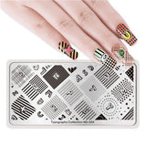 NICOLE DIARY Nail Stamping Image Plate Typography Dreamcatcher Tattoo Nature Animal Nail Art Stamp Template Stencil Nails Tool