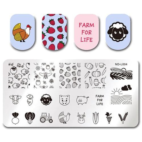 NICOLE DIARY Nail Stamping Image Plate Typography Dreamcatcher Tattoo Nature Animal Nail Art Stamp Template Stencil Nails Tool