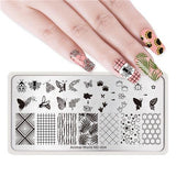 NICOLE DIARY Nail Stamping Image Plate Typography Dreamcatcher Tattoo Nature Animal Nail Art Stamp Template Stencil Nails Tool