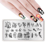 NICOLE DIARY Nail Stamping Image Plate Typography Dreamcatcher Tattoo Nature Animal Nail Art Stamp Template Stencil Nails Tool