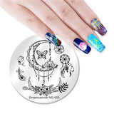 NICOLE DIARY Nail Stamping Image Plate Typography Dreamcatcher Tattoo Nature Animal Nail Art Stamp Template Stencil Nails Tool