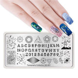 NICOLE DIARY Nail Stamping Image Plate Typography Dreamcatcher Tattoo Nature Animal Nail Art Stamp Template Stencil Nails Tool