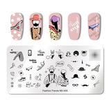 NICOLE DIARY Nail Stamping Plate Overprint Winter DIY Polish Nail Art Stamp Templates Nail Stencils Transfer