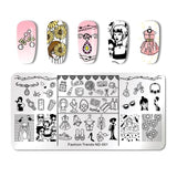 NICOLE DIARY Nail Stamping Plate Overprint Winter DIY Polish Nail Art Stamp Templates Nail Stencils Transfer