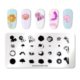 NICOLE DIARY Nail Stamping Plate Overprint Winter DIY Polish Nail Art Stamp Templates Nail Stencils Transfer