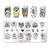 NICOLE DIARY Nail Stamping Plate Overprint Winter DIY Polish Nail Art Stamp Templates Nail Stencils Transfer