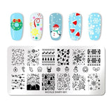 NICOLE DIARY Nail Stamping Plate Overprint Winter DIY Polish Nail Art Stamp Templates Nail Stencils Transfer