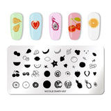 NICOLE DIARY Nail Stamping Plate Overprint Winter DIY Polish Nail Art Stamp Templates Nail Stencils Transfer