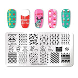 NICOLE DIARY Nail Stamping Plate Overprint Winter DIY Polish Nail Art Stamp Templates Nail Stencils Transfer