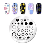 NICOLE DIARY Nail Stamping Plates Lace Flower Animal Pattern Nail Art Stamp Stamping Template Image Plate Stencil Nails Tool