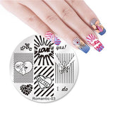 NICOLE DIARY Nail Stamping Plates Lace Flower Animal Pattern Nail Art Stamp Stamping Template Image Plate Stencil Nails Tool