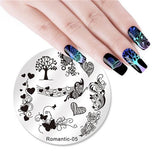 NICOLE DIARY Nail Stamping Plates Lace Flower Animal Pattern Nail Art Stamp Stamping Template Image Plate Stencil Nails Tool