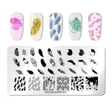 NICOLE DIARY Nail Stamping Plates Lace Flower Animal Pattern Nail Art Stamp Stamping Template Image Plate Stencil Nails Tool