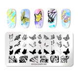 NICOLE DIARY Nail Stamping Plates Lace Flower Animal Pattern Nail Art Stamp Stamping Template Image Plate Stencil Nails Tool