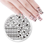 NICOLE DIARY Nail Stamping Plates Lace Flower Animal Pattern Nail Art Stamp Stamping Template Image Plate Stencil Nails Tool