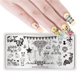 NICOLE DIARY Nail Stamping Plates Lace Flower Animal Pattern Nail Art Stamp Stamping Template Image Plate Stencil Nails Tool