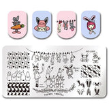 NICOLE DIARY Nail Stamping Plates Lace Flower Animal Pattern Nail Art Stamp Stamping Template Image Plate Stencil Nails Tool