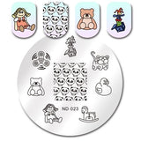 NICOLE DIARY Nail Stamping Plates Lace Flower Animal Pattern Nail Art Stamp Stamping Template Image Plate Stencil Nails Tool