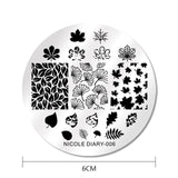 NICOLE DIARY Nail Stamping Plates Lace Flower Animal Pattern Nail Art Stamp Stamping Template Image Plate Stencil Nails Tool