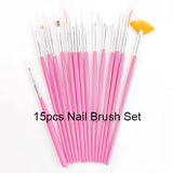 NICOLE DIARY UV Gel Brush Liner Painting Pen Acrylic Drawing Brush for Nails Gradient Rhinestone Handle Manicure Nail Art Tool