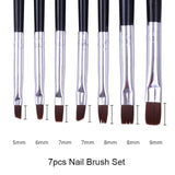 NICOLE DIARY UV Gel Brush Liner Painting Pen Acrylic Drawing Brush for Nails Gradient Rhinestone Handle Manicure Nail Art Tool