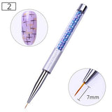 NICOLE DIARY UV Gel Brush Liner Painting Pen Acrylic Drawing Brush for Nails Gradient Rhinestone Handle Manicure Nail Art Tool