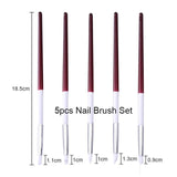 NICOLE DIARY UV Gel Brush Liner Painting Pen Acrylic Drawing Brush for Nails Gradient Rhinestone Handle Manicure Nail Art Tool