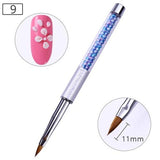 NICOLE DIARY UV Gel Brush Liner Painting Pen Acrylic Drawing Brush for Nails Gradient Rhinestone Handle Manicure Nail Art Tool