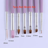 NICOLE DIARY UV Gel Brush Liner Painting Pen Acrylic Drawing Brush for Nails Gradient Rhinestone Handle Manicure Nail Art Tool