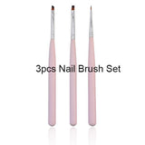 NICOLE DIARY UV Gel Brush Liner Painting Pen Acrylic Drawing Brush for Nails Gradient Rhinestone Handle Manicure Nail Art Tool