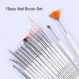 NICOLE DIARY UV Gel Brush Liner Painting Pen Acrylic Drawing Brush for Nails Gradient Rhinestone Handle Manicure Nail Art Tool