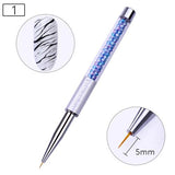 NICOLE DIARY UV Gel Brush Liner Painting Pen Acrylic Drawing Brush for Nails Gradient Rhinestone Handle Manicure Nail Art Tool