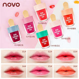 NOVO Cute Ice Cream Lip Tint Makeup Korean Style Red Liquid Matte Lipstick Pigment Nude Lasting Moisturizer Lipgloss Cosmetics