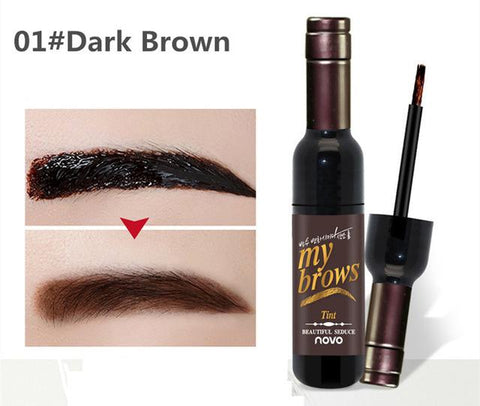 NOVO Eye Makeup Red Wine Peel Off Eye Brow Tattoo Tint Waterproof Long-lasting Dye Eyebrow Gel Cream Mascara Make Up Cosmetics