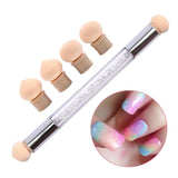 Nail Art Glitter Powder Sponge Brush Rhinestone Gradient Painting Pen Manicure Accessory Tool Double Head New Nails Tips Design