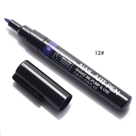 Nail Art Pen for 3D Nail Art DIY Decoration Nail Polish Pen Dual-use Art Design Drawing Pen Beauty Manicure Decor Tool