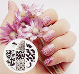 Nail Art Rectangle Stamping Template Love Valentine's Day Line Flower Butterfly Manicure Image Plate DIY Nail Painting