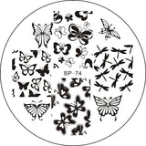 Nail Art Rectangle Stamping Template Love Valentine's Day Line Flower Butterfly Manicure Image Plate DIY Nail Painting