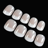 Nail Art Salon Oval Acrylic French Nail Kit Real Medium Length Grace Oval Fake Nails French 24 Tips