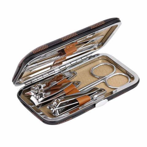 Nail Art Tool Sets 10PCS/Set Stainless Steel Universal Home Office Manicure Set Nail Clippers Cleaner Grooming Kit Nail Care