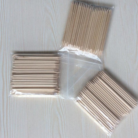 Nail Brush 20/50/100pcs/set Nail Art Orange Wood Stick for Nail Art Decorations Cuticle Pusher Remover Pedicure Manicure Tool